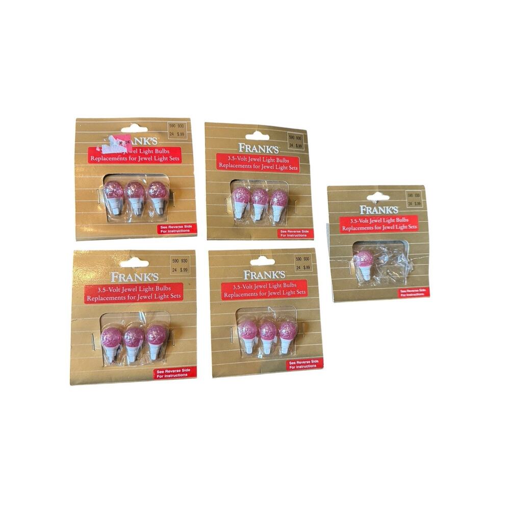 VTG Frank’s‎ 3.5V Jewel Light Bulbs Lot 13 Replacement Holiday Mini Lights READ